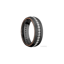 Zirconium with Satin Finish and 14K Rose Gold Inlay
