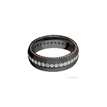 Zirconium with Satin Finish and 14K Rose Gold Inlay