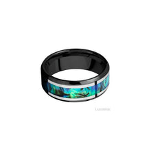 Zirconium with Polish , Polish Finish and Sterling Silver Inlay