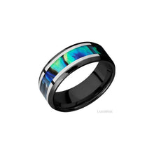 Zirconium with Polish , Polish Finish and Sterling Silver Inlay