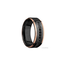 Zirconium with Satin Finish and 14K Rose Gold Inlay