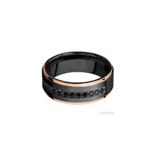 Zirconium with Satin Finish and 14K Rose Gold Inlay