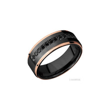 Zirconium with Satin Finish and 14K Rose Gold Inlay