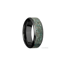 Zirconium with Polish Finish and Ocean Jasper Inlay