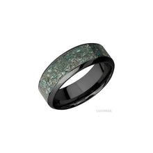 Zirconium with Polish Finish and Ocean Jasper Inlay