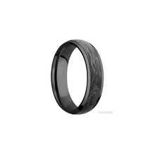 Zirconium with Polish Finish and Forged Carbon Fiber Inlay