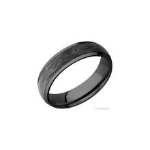 Zirconium with Polish Finish and Forged Carbon Fiber Inlay