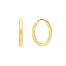 14K Endless Engraved Oval Hoops