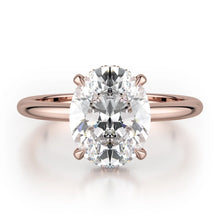 MICHAEL M Engagement Rings 18K Rose Gold CROWN R750-3 Oval-Cut Diamond Solitaire R750-3RG