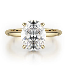 MICHAEL M Engagement Rings 18K Yellow Gold CROWN R750-3 Oval-Cut Diamond Solitaire R750-3YG