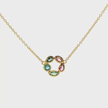 Colorful Gemstone Necklace-Gold Vermeil
