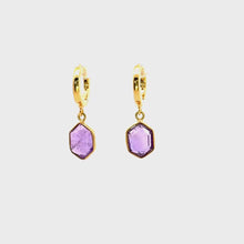 Elegant Amethyst Drop Earrings - Gold Vermeil