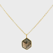 Elegant Hexagonal Pendant Necklace-Gold Vermeil