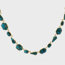 Elegant Turquoise Necklace - Gold Vermeil