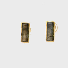 Elegant Gold Vermeil and Labradorite Earrings