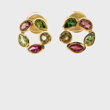 Colorful Gemstone Earrings - Gold Vermeil