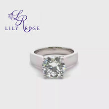 Elegant Tapered Solitaire Diamond Ring
