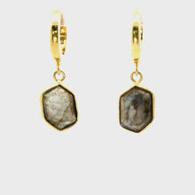 Elegant Gold Vermeil Earrings with Gemstone