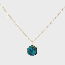 Elegant Turquoise Pendant Necklace - Gold Vermeil