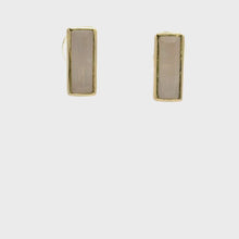 Elegant Gold Vermeil and Rainbow Moonstone Earrings