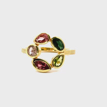 Colorful Gemstone Ring - Gold Vermeil